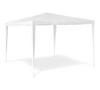 BAKAJI Tonnelle de Jardin 3 x 3 m, Structure Tubulaire en métal, Toile de Couverture en Tissu PE imperméable, Facile à Monter avec jonctions à Pression, idéale pour terrasse, Camping, Stand et foires