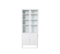 Bakal Armoire vitrine 4 portes vitrées, 5 étagères, blanc.