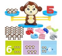 BAKAM Montessori Balance Jouet échelle de singe, jeux de comptage des nombres, jeux de mathématiques Montessori pour enfants de 5 à 7 ans, activités d'apprentissage préscolaire maternelle, jouets