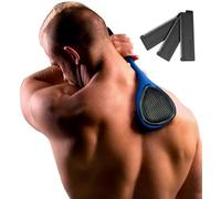 baKblade 2.0 Elite - Rasoir de Dos et Corps pour Homme - 3 Lames Technologie DryGlide, Rasage Humide Ou Sec + Lames Rasoir Supplémentaires, Pinceau de Nettoyage - Poignée Ergonomique - Épilation Dos