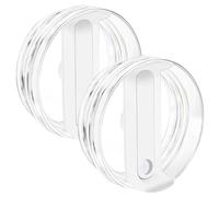 BAKDIK Lot de 2 couvercles de rechange pour gobelet Stanley, 1200 ml, anti-déversement, fermeture coulissante, en plastique, blanc