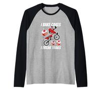 Bake Cakes Motocross Cuisson Dirt Bike Rider Offroad Biking Manche Raglan