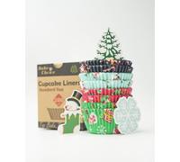 Bake Choice 400 pièces Mini Caissette Muffins Papier avec 12 Toppers,parfait pour les Fêtes de Noël,les événements Scolaires et la Pâtisserie en Famille