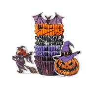 Bake Choice 400Pièces Halloween Caissette Muffins Papier avec Décorations (12 pièces), Idéal pour les Fêtes d'Halloween, les événements Scolaires et les Pâtisseries Familiales