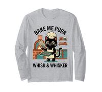 Bake Me Purr Fouet et Moustache Motif Chat Mignon Manche Longue