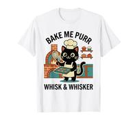 Bake Me Purr Fouet et Moustache Motif Chat Mignon T-Shirt