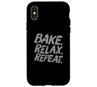 Bake Relax Repeat Hi I'm The Baker It's Me Funny Baker Citation Coque pour iPhone X/XS