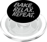 Bake Relax Repeat Hi I'm The Baker It's Me Funny Baker Citation PopSockets PopGrip pour MagSafe