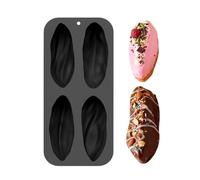 Bake Shape Mold Set, Non Stick Dessert Tray, 4 Cavity Silicone Cake Mold with Easy Release Design, Heat Resistant Baking Tool System, Flexible Kitchen Bake Style, Home Party Use