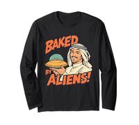 Baked by Aliens - Funny Retro Sci-FI Vintage UFO Humor Manche Longue