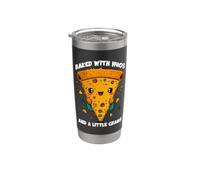 Baked with hugs and a little chaos. Cute Pizza Gobelet isotherme en acier inoxydable double paroi