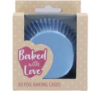 Baked with Love 0650176 Lot de 50 caissettes à cupcakes résistantes à la graisse Bleu glacier