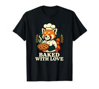 Baked with Love Baking Humour Red Panda Chef T-Shirt