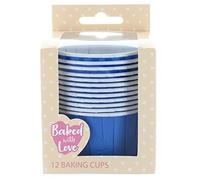 Baked with Love Lot de 12 caissettes à cupcakes Bleu