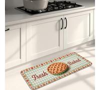 Baked with Love - Tapis de cuisine pour sol, style rustique vintage, rembourré, confortable, lavable, pour éviers de cuisine et buanderie, 40,6 x 119,4 cm