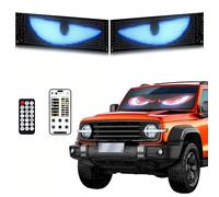 BAKENLON Lot de 2 lampes Devil Eyes Light pour voitures, 102 x 348 mm, programmables, affichage LED avec contrôle d'application, yeux LED pour voiture, affichage LED personnalisable pour texte, emoji