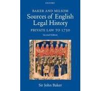 Baker And Milsom's Sources Of English Legal History