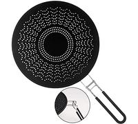 Baker Boutique Protection anti-éclaboussures en silicone de qualité supérieure avec poignée pliable - Protection anti-éclaboussures pour la cuisson et la cuisson - 33 cm - Noir