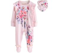 Baker by Ted Baker Bébé Fille Baker by Ted Baker Ensemble 2 pièces Pyjama bébé avec volants et bavoir, rose(w), 50