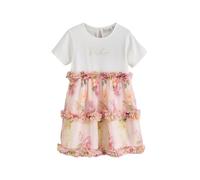 BAKER BY TED BAKER Robe à volants à fleurs pour fille avec maille effet superposé, Rose, 56-62