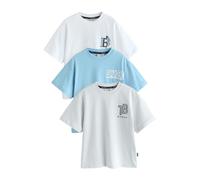 Baker by Ted Baker T-Shirt bleu clair / gris / noir / blanc, Taille 116