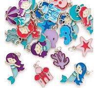 Baker Rose Bracelets à Breloques motif Sirene - Lot de 30, Loisirs Créatifs pour Enfants (FE162)