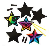 Baker Ross Aimants en Forme d'étoiles à gratter (Lot de 10) - Loisirs créatifs de Noël pour Enfants, AC384