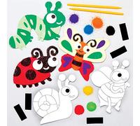 Baker Ross Aimants motif Insectes avec du Sable Coloré - Lot de 6, Loisirs Créatifs pour Enfants (AT617)