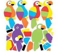 Baker Ross Aimants Motif Perroquets à Assortir - Lot de 8, Aimants pour Les Enfants (FE118)