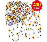 Baker Ross Alphabet Beads Pony Bead Crafts For Kids Arts And Crafts And Jewelry Making (Pack Of 400 Pieces)