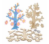 Baker Ross Arbre en Bois en forme de Fleur - Lot de 2, Activités Manuelles pour Enfants (AX868)