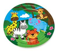 Baker Ross Assiette en Carton motif Animaux de la Jungle - Lot de 10, Decoration Anniversaire Enfant (FX101), Assiettes en Papier