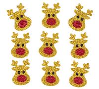 Baker Ross AT177 Autocollants à Paillettes motif Rennes - Lot de 100, Autocollants pour Enfants, Parfait pour le Scrapbooking, Fournitures et Loisirs Creatifs pour les Enfants