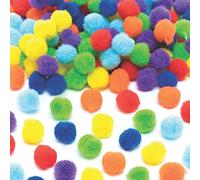 Baker Ross AT708 Pompons autocollants arc-en-ciel - Loisirs créatifs à thème pour enfants (Paquet de 200).