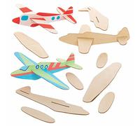 Baker Ross AT808 Planeur à Décorer, des arts et de l'artisanat pour les enfants à colorier, des remplisseuses de sacs de fête, des jeux et des prix (pack de 8)