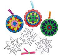 Baker Ross Attrape Soleil à Effet Vitrail motif Rangoli - Lot de 10, Loisirs Créatifs Enfants (AX313)