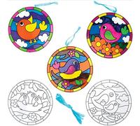 Baker Ross Attrape Soleil motif Oiseau - Lot de 5, Loisirs Créatifs Enfants (FC701)