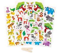Baker Ross Autocollant de Transfert Enfant motif Animaux de la Jungle - Lot de 120, Loisirs Créatifs pour les Enfants (FC952)