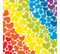 Baker Ross Autocollant Mousse motif Coeurs Arc en Ciel - Lot de 210, Loisirs Créatifs pour Enfants (AX686)