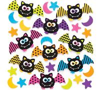 Baker Ross Autocollants chauve-souris en mousse (paquet de 120) - Matériels créatifs pour enfants et adultes