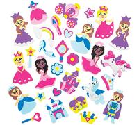 Baker Ross Autocollants de princesse en mousse - Petits autocollants pour projets d'art et d'artisanat pour enfants (Paquet de 120) AX119