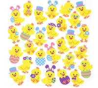 Baker Ross Autocollants en Feutre motif Poussin de Pâques - Lot de 150, Autocollants de Pâques pour les Enfants (FC496)