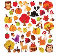 Baker Ross Autocollants en Mousse motif Automne - Lot de 100, Autocollants pour Enfants (FX107)