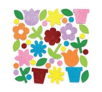 Baker Ross Autocollants pailletés jardin à fleurs - lot de 150 - version anglaise