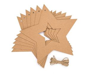 Baker Ross AV836 Couronnes en forme d'Etoile en Carton - Lot de 10, Base pour Couronne, Faites vos Propres Décorations, Loisirs Creatifs de Noel pour Enfants