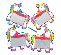 Baker Ross AW674 Lot de 8 Ardoises Magiques Motif Licorne Arc-en-Ciel Idéal pour Les Sacs de Fête Ou Les Idées Cadeaux