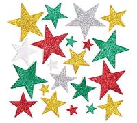 Baker Ross AW865 Autocollants en Mousse à Paillettes motif Etoiles - Lot de 150, Autocollants pour Enfants, Parfait pour le Scrapbooking, Fournitures et Loisirs Creatifs pour les Enfants