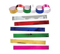 Baker Ross AW891 Guirlandes de Papier Métallisé - Lot de 240, Bandes de Papier Coloré pour Enfants, Idéal pour les Décorations de Noël, Loisirs Créatifs Enfants