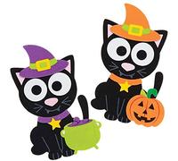 Baker Ross AX222 Kits De Chats De Sorcières Aimantées À Assortir - Paquet De 8, Loisirs Créatifs Pour Enfants