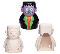 Baker Ross AX238 Bougeoirs en Céramique À Thème d'halloween - Lot De 3, Décorer Et Exposer pour Les Décorations d'halloween, Projet Idéal pour Les Arts Et L'Artisanat pour Enfants